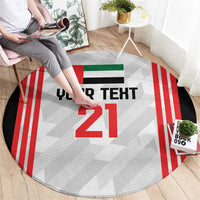 Custom UAE Football Round Carpet The Whites Concept 19-2020 LT9