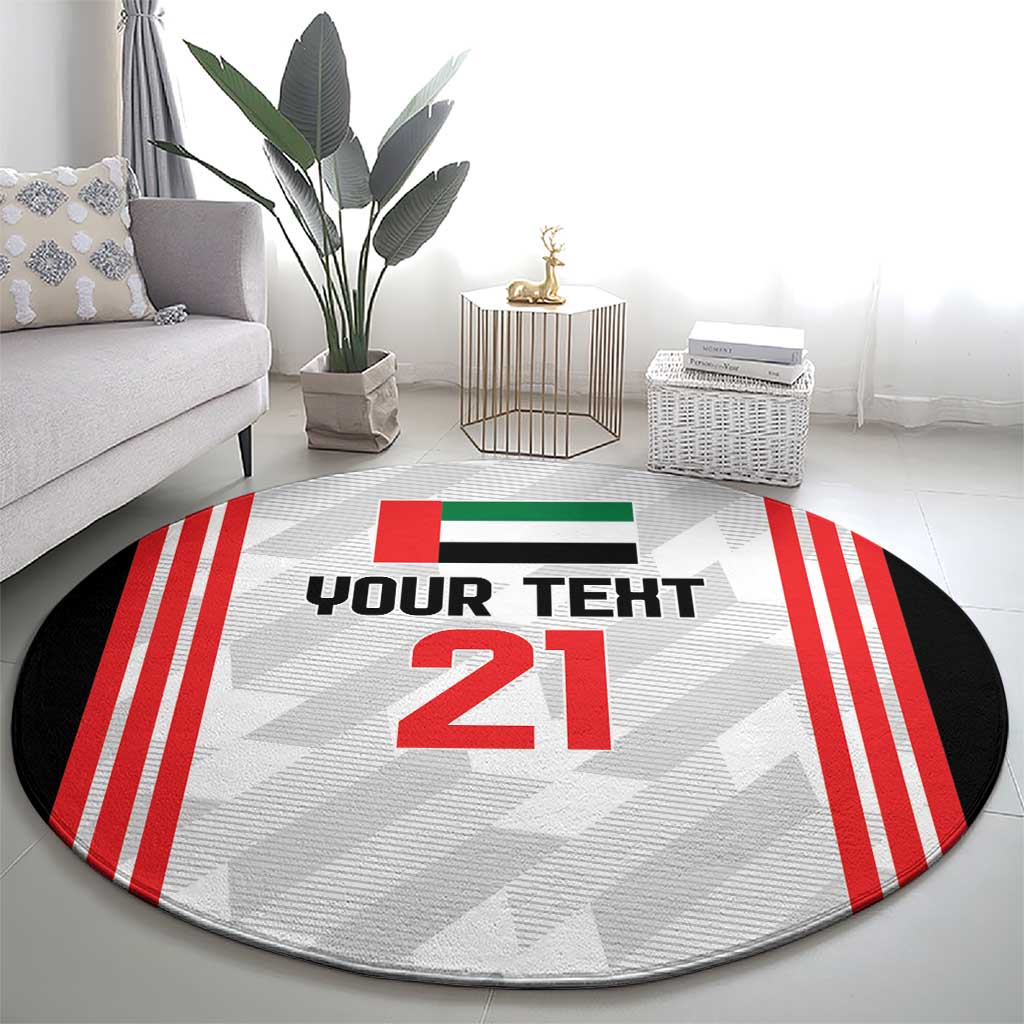 Custom UAE Football Round Carpet The Whites Concept 19-2020 LT9
