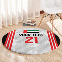 Custom UAE Football Round Carpet The Whites Concept 19-2020 LT9