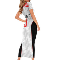 Custom UAE Football Short Sleeve Bodycon Dress The Whites Concept 19-2020 - Wonder Print Shop