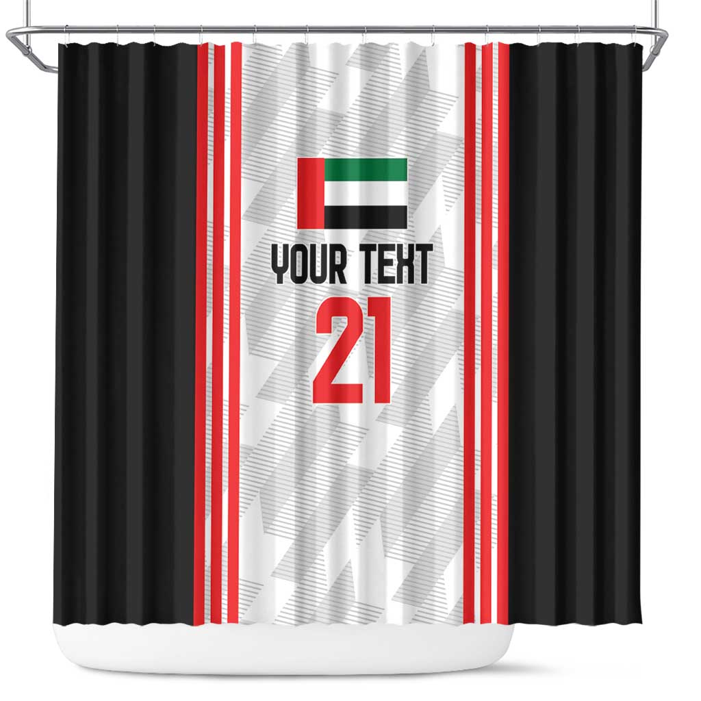 Custom UAE Football Shower Curtain The Whites Concept 19-2020 LT9