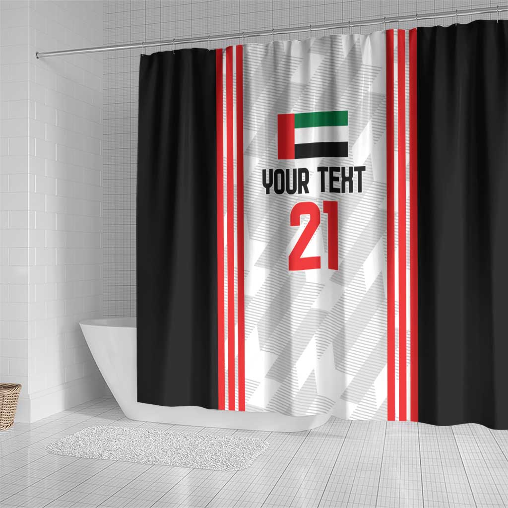 Custom UAE Football Shower Curtain The Whites Concept 19-2020 LT9