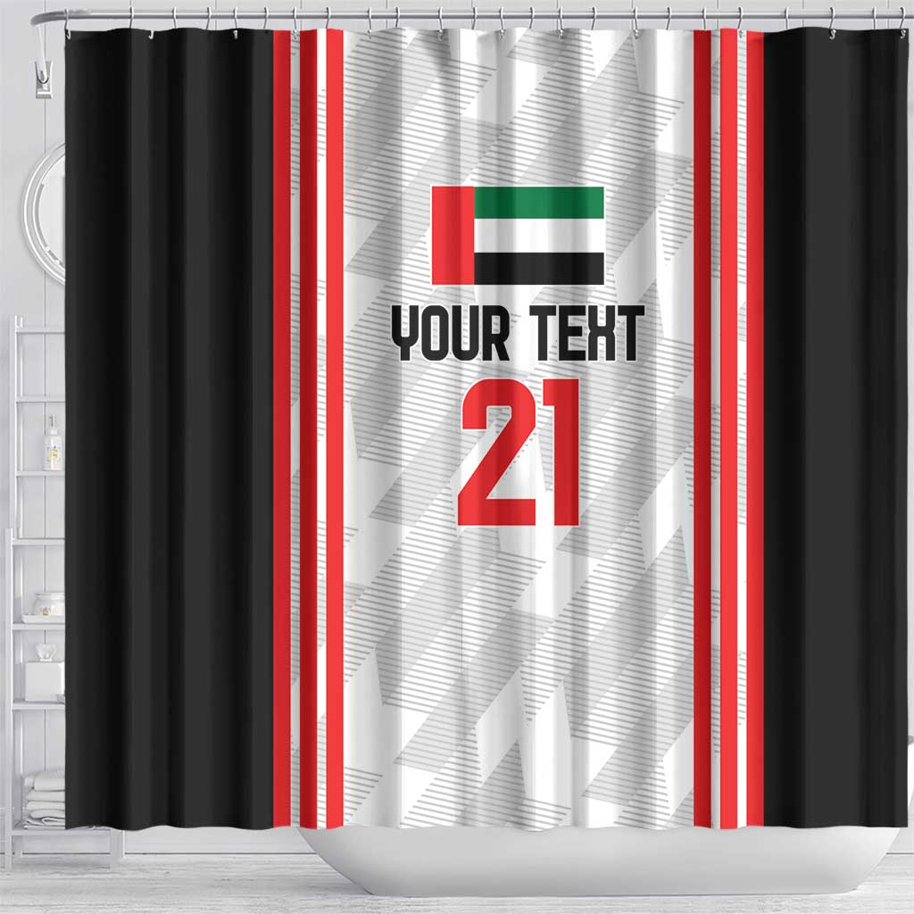 Custom UAE Football Shower Curtain The Whites Concept 19-2020 LT9
