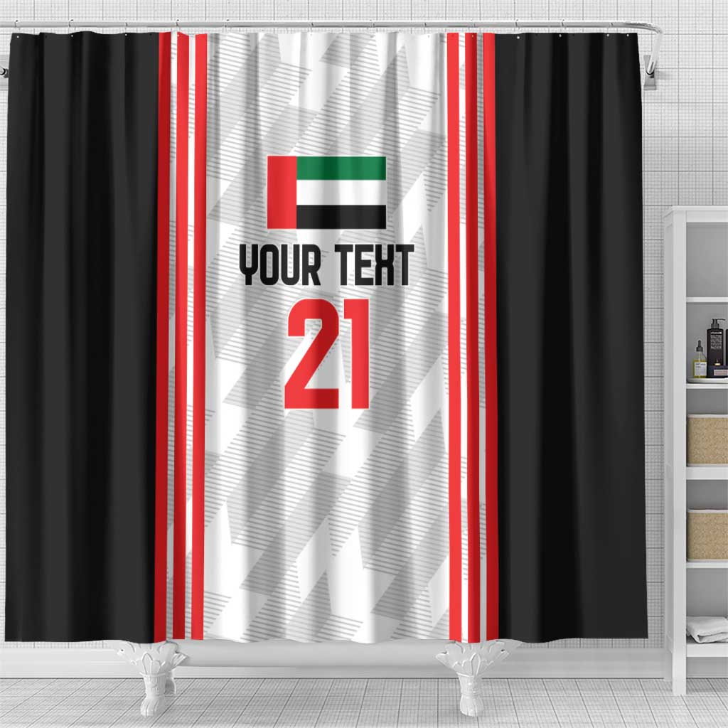 Custom UAE Football Shower Curtain The Whites Concept 19-2020 LT9