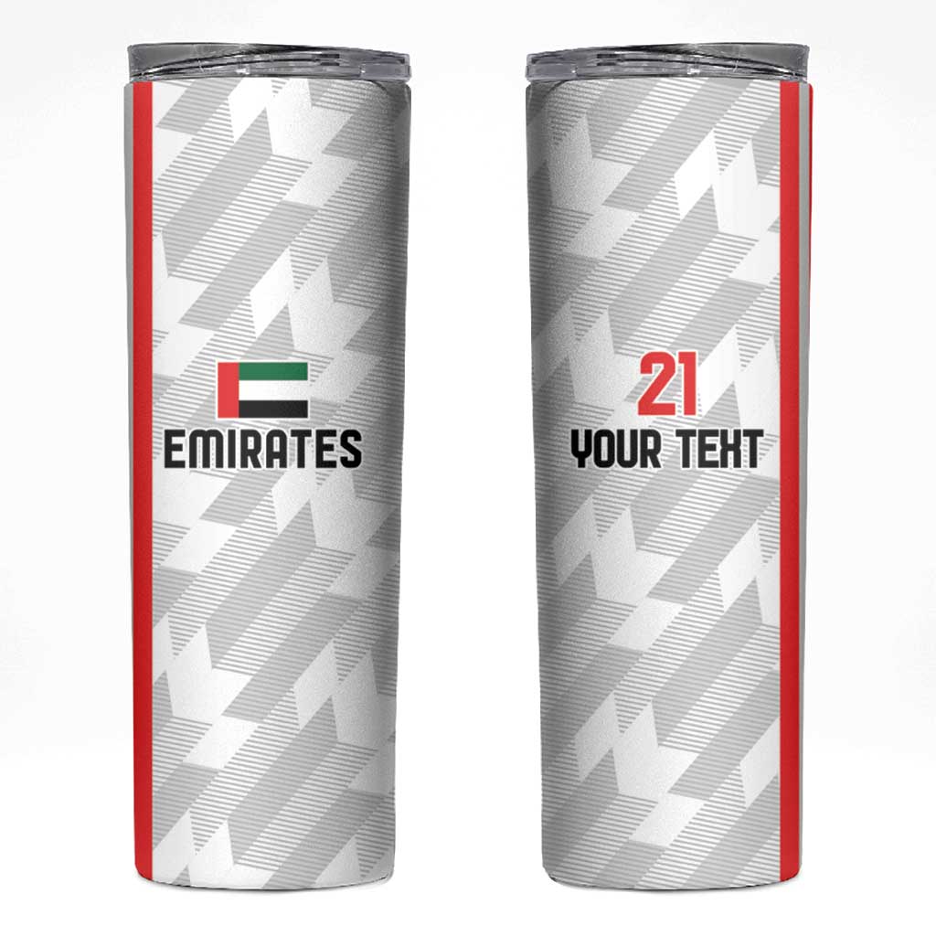 Custom UAE Football Skinny Tumbler The Whites Concept 19-2020 - Wonder Print Shop
