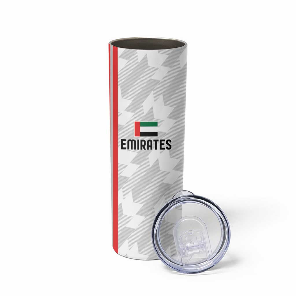 Custom UAE Football Skinny Tumbler The Whites Concept 19-2020 - Wonder Print Shop
