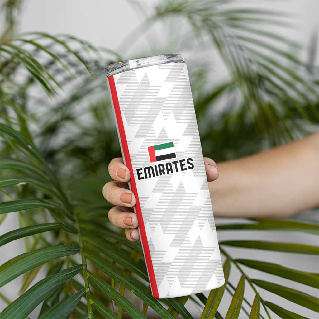 Custom UAE Football Skinny Tumbler The Whites Concept 19-2020 - Wonder Print Shop