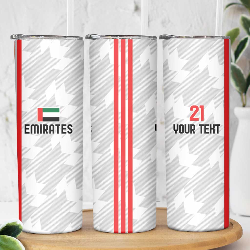 Custom UAE Football Skinny Tumbler The Whites Concept 19-2020 - Wonder Print Shop