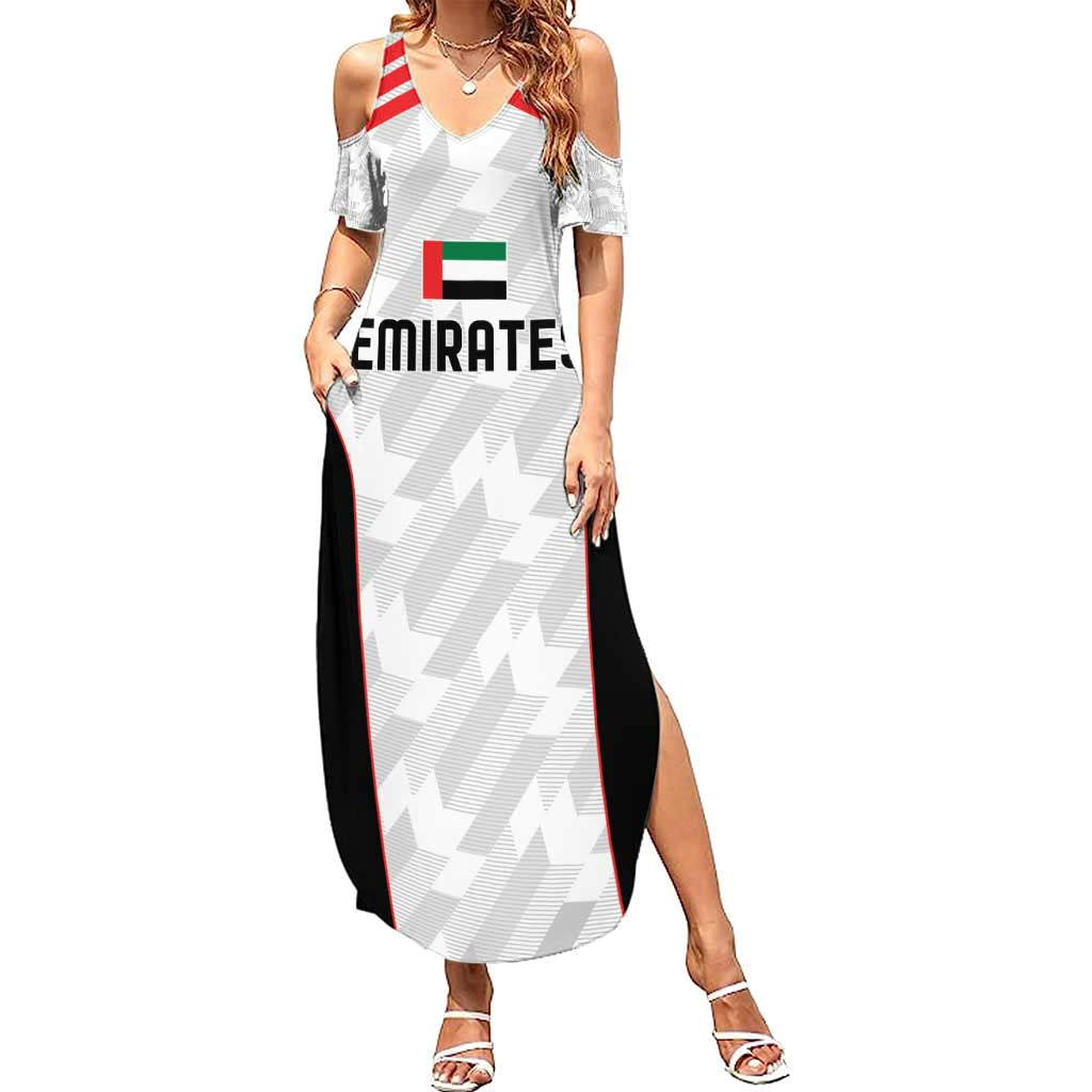 Custom UAE Football Summer Maxi Dress The Whites Concept 19-2020 - Wonder Print Shop