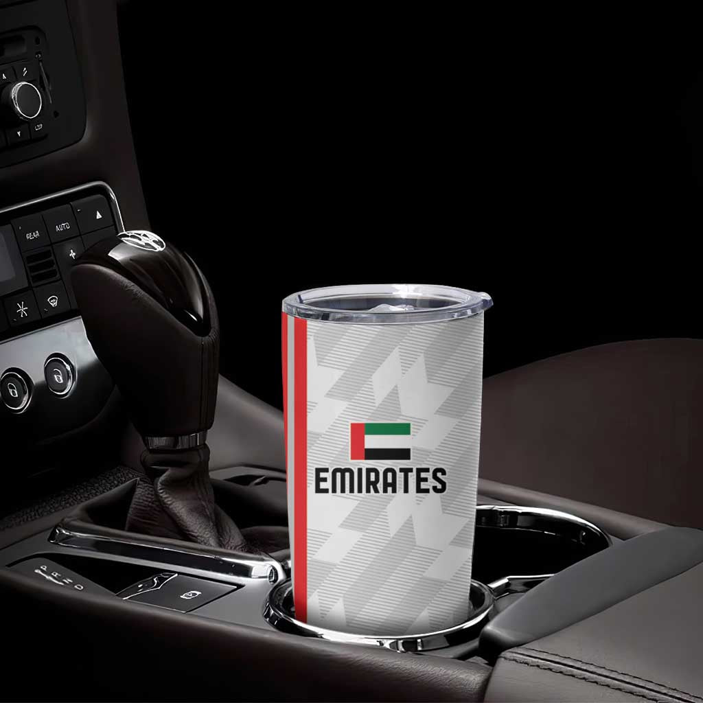 Custom UAE Football Tumbler Cup The Whites Concept 19-2020 - Wonder Print Shop