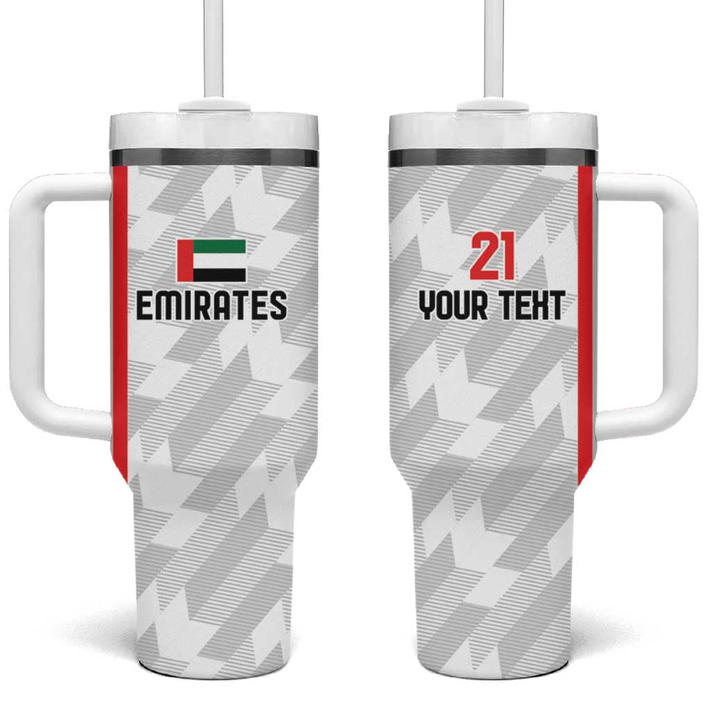 Custom UAE Football Tumbler With Handle The Whites Concept 19-2020 - Wonder Print Shop