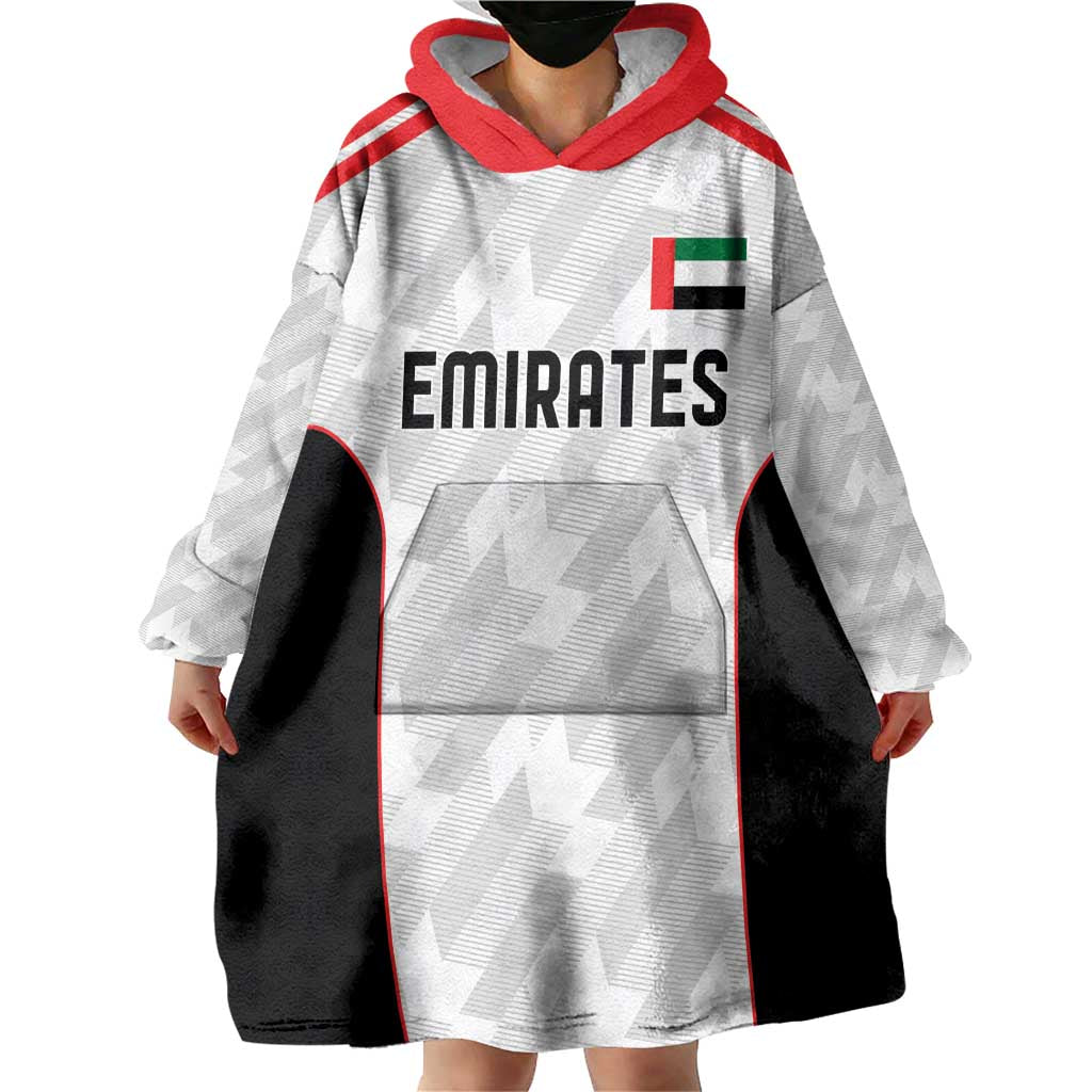 Custom UAE Football Wearable Blanket Hoodie The Whites Concept 19-2020 - Wonder Print Shop