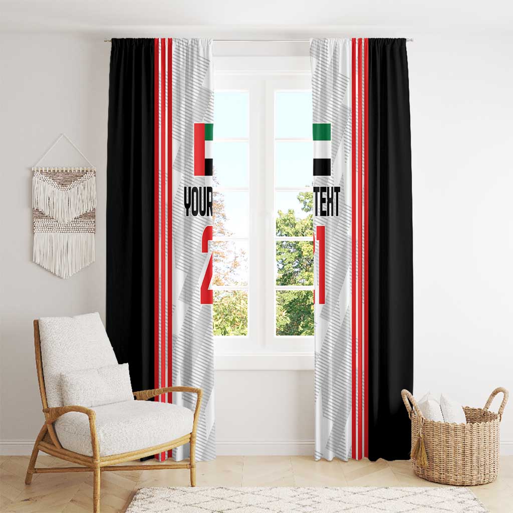 Custom UAE Football Window Curtain The Whites Concept 19-2020 - Wonder Print Shop