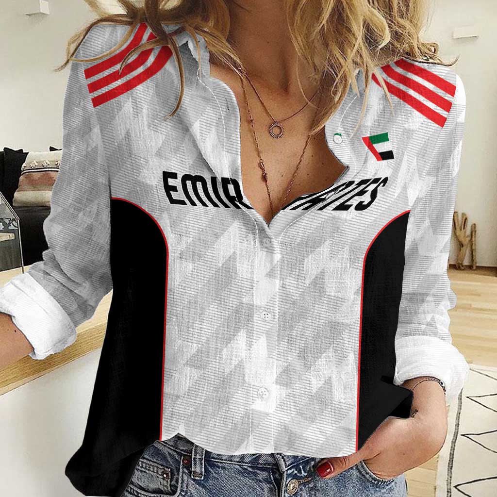 Custom UAE Football Women Casual Shirt The Whites Concept 19-2020 - Wonder Print Shop