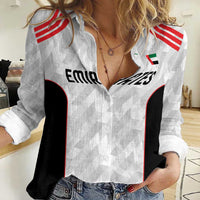 Custom UAE Football Women Casual Shirt The Whites Concept 19-2020 - Wonder Print Shop
