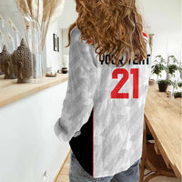 Custom UAE Football Women Casual Shirt The Whites Concept 19-2020 - Wonder Print Shop