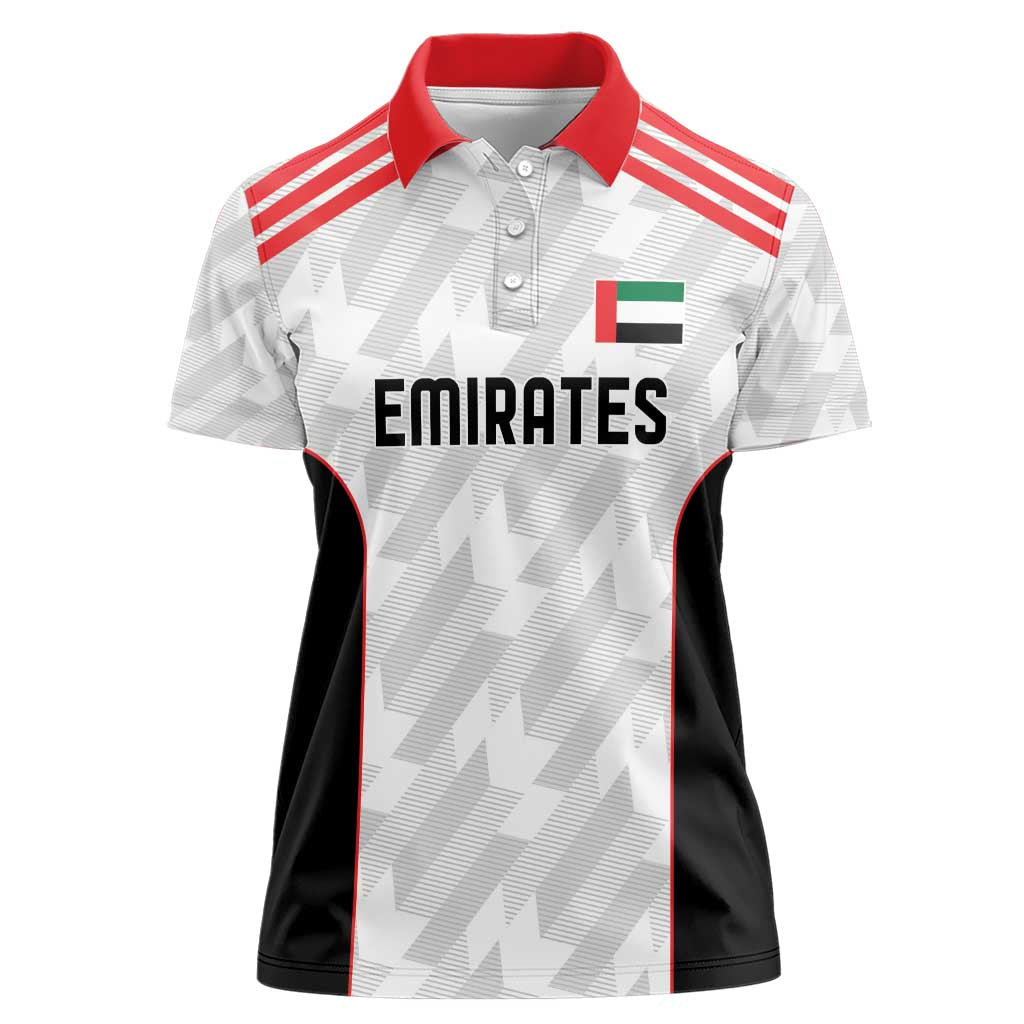 Custom UAE Football Women Polo Shirt The Whites Concept 19-2020 - Wonder Print Shop