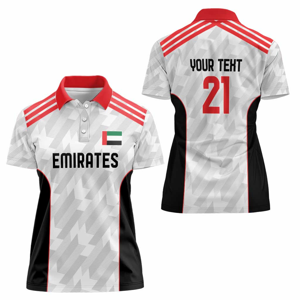 Custom UAE Football Women Polo Shirt The Whites Concept 19-2020 - Wonder Print Shop
