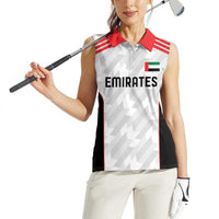 Custom UAE Football Women Sleeveless Polo Shirt The Whites Concept 19-2020 - Wonder Print Shop