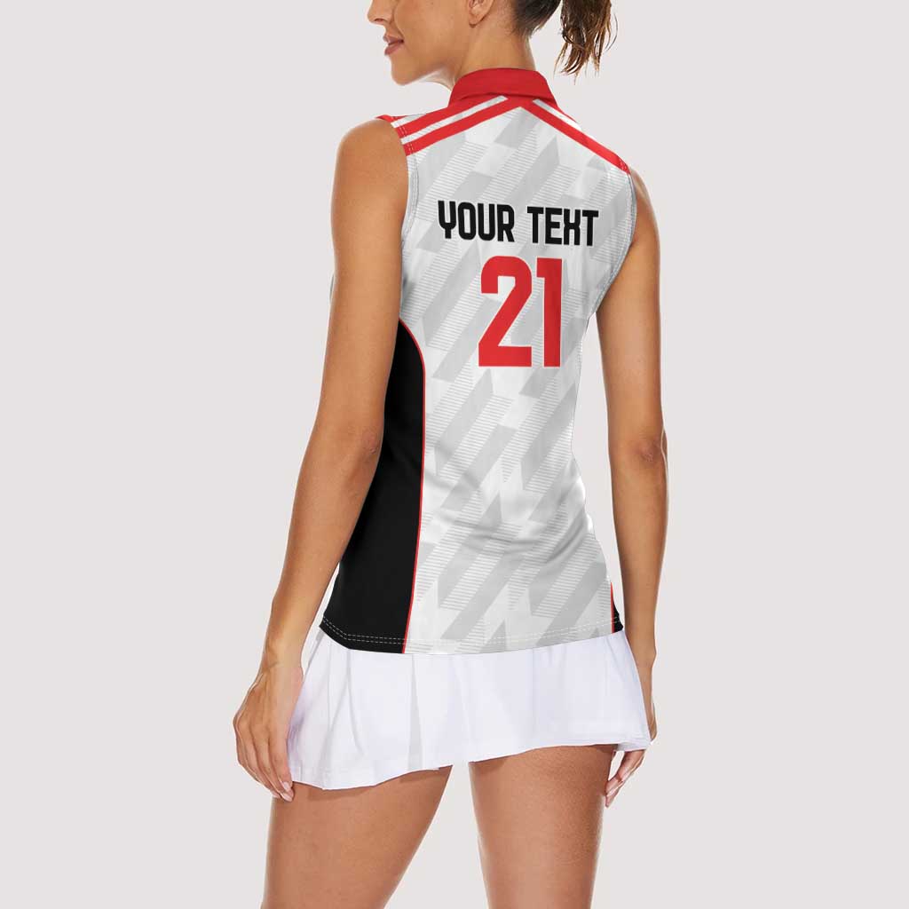Custom UAE Football Women Sleeveless Polo Shirt The Whites Concept 19-2020 - Wonder Print Shop