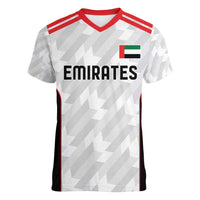 Custom UAE Football Women V-Neck T-Shirt The Whites Concept 19-2020 - Wonder Print Shop