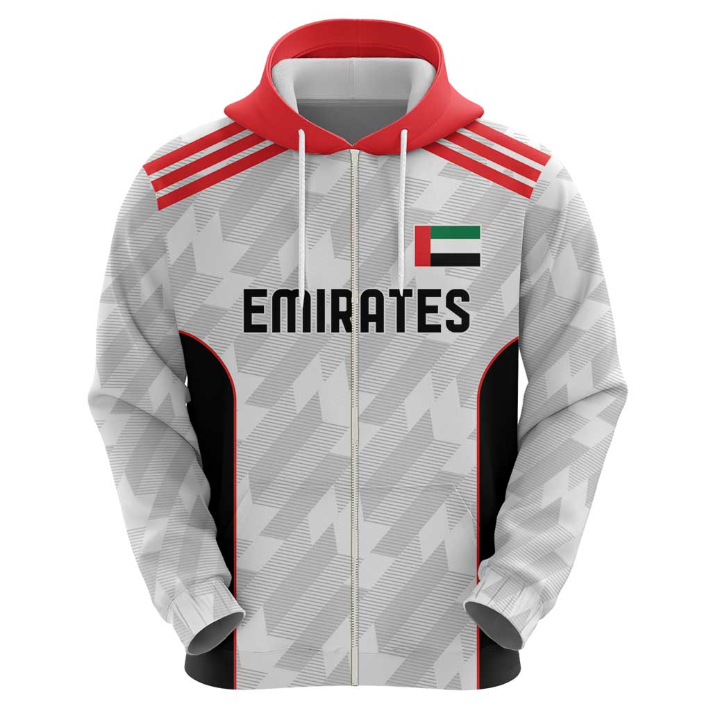 Custom UAE Football Zip Hoodie The Whites Concept 19-2020 - Wonder Print Shop