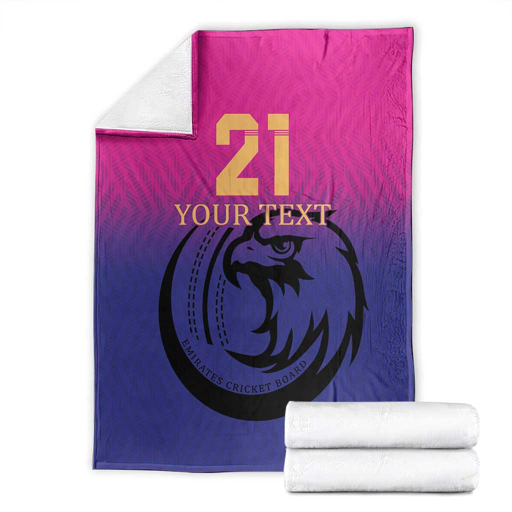 Custom UAE Cricket Blanket United Arab Emirates Falcon Sporty Pattern LT9