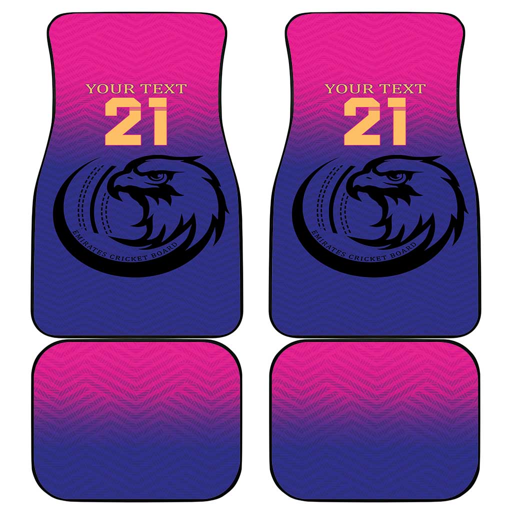 Custom UAE Cricket Car Mats United Arab Emirates Falcon Sporty Pattern LT9 - Wonder Print Shop