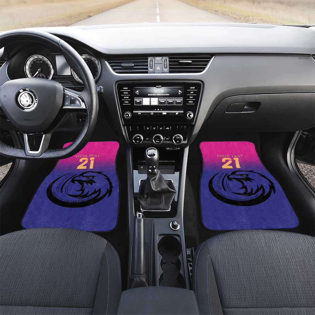 Custom UAE Cricket Car Mats United Arab Emirates Falcon Sporty Pattern LT9 - Wonder Print Shop