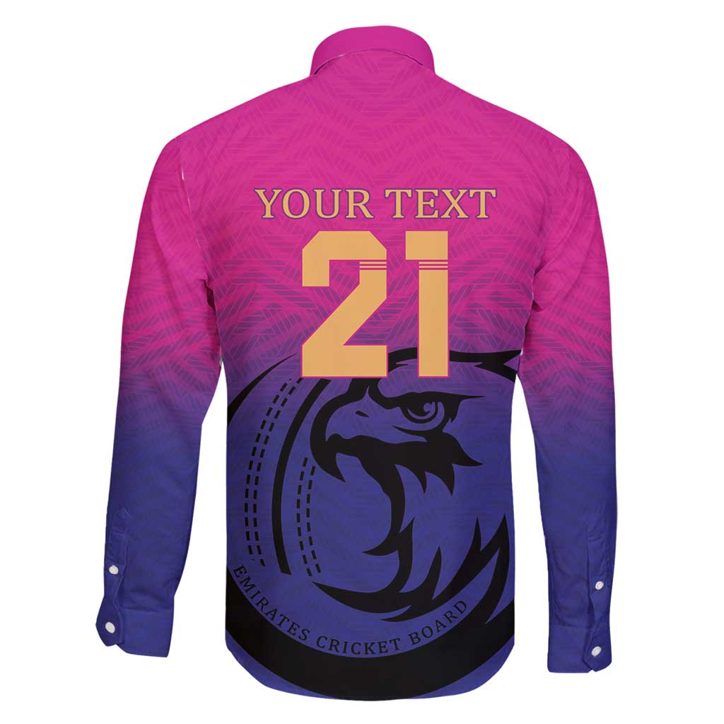 Custom UAE Cricket Family Matching Long Sleeve Bodycon Dress and Hawaiian Shirt United Arab Emirates Falcon Sporty Pattern LT9 - Wonder Print Shop