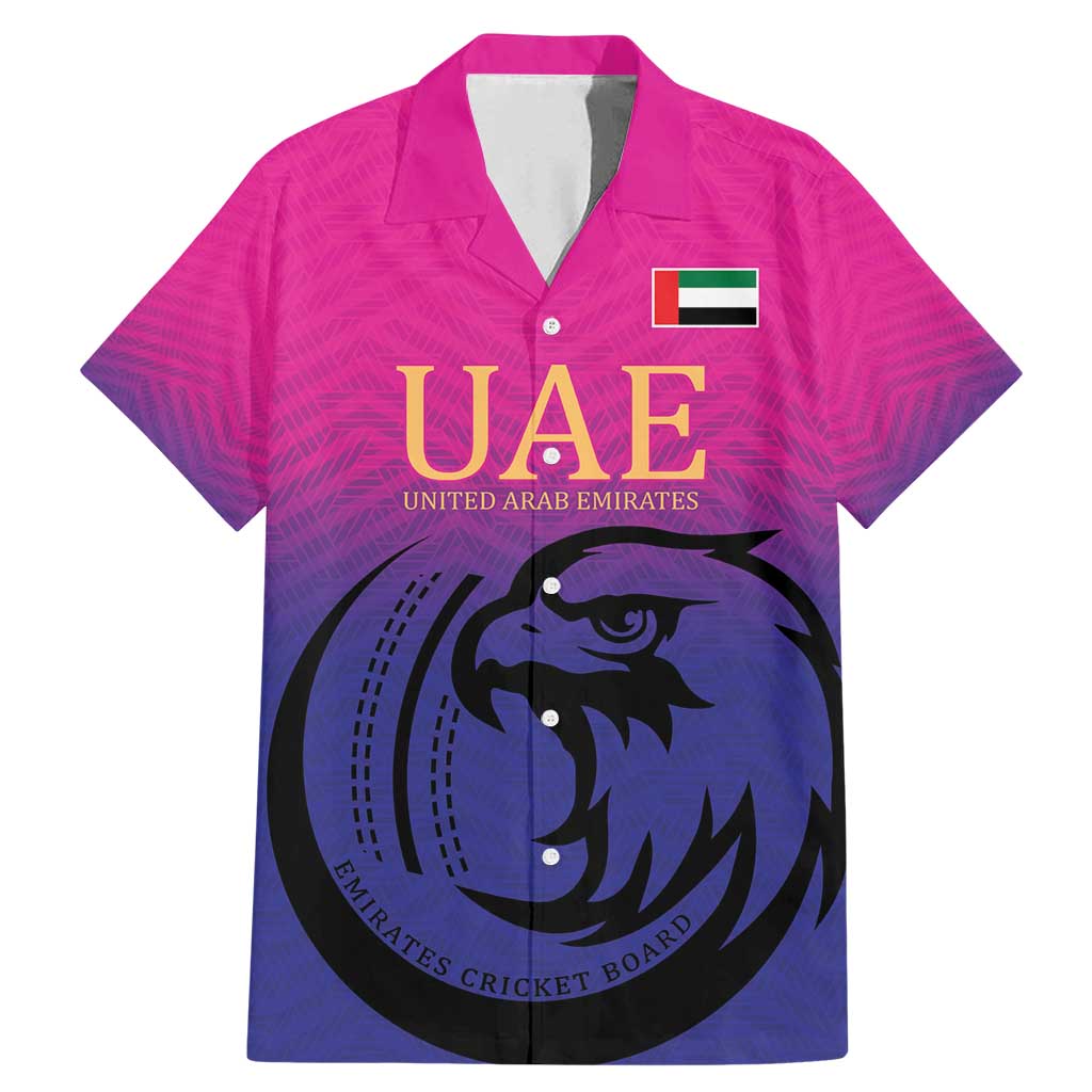 Custom UAE Cricket Family Matching Mermaid Dress and Hawaiian Shirt United Arab Emirates Falcon Sporty Pattern LT9 - Wonder Print Shop