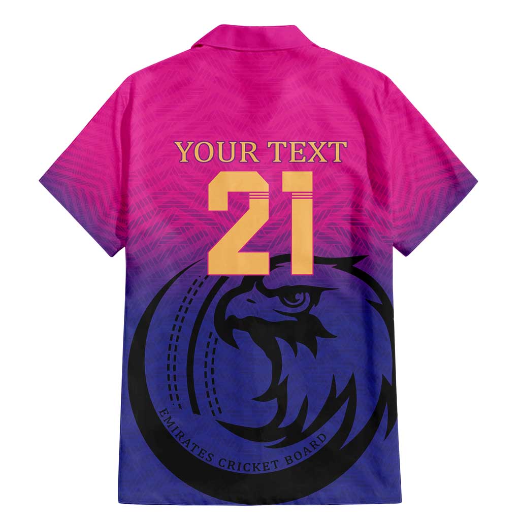 Custom UAE Cricket Family Matching Mermaid Dress and Hawaiian Shirt United Arab Emirates Falcon Sporty Pattern LT9 - Wonder Print Shop