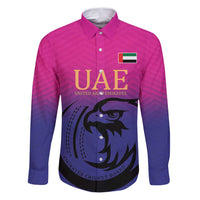 Custom UAE Cricket Family Matching Puletasi and Hawaiian Shirt United Arab Emirates Falcon Sporty Pattern - Wonder Print Shop