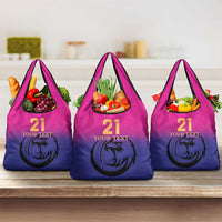 Custom UAE Cricket Grocery Bag United Arab Emirates Falcon Sporty Pattern