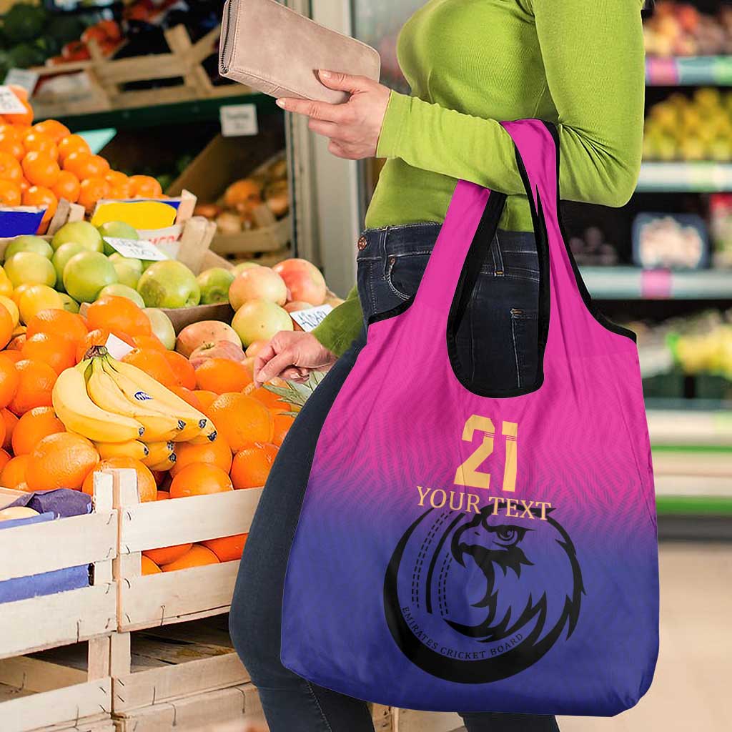 Custom UAE Cricket Grocery Bag United Arab Emirates Falcon Sporty Pattern