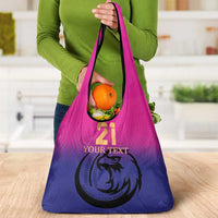 Custom UAE Cricket Grocery Bag United Arab Emirates Falcon Sporty Pattern