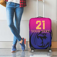 Custom UAE Cricket Luggage Cover United Arab Emirates Falcon Sporty Pattern - Wonder Print Shop