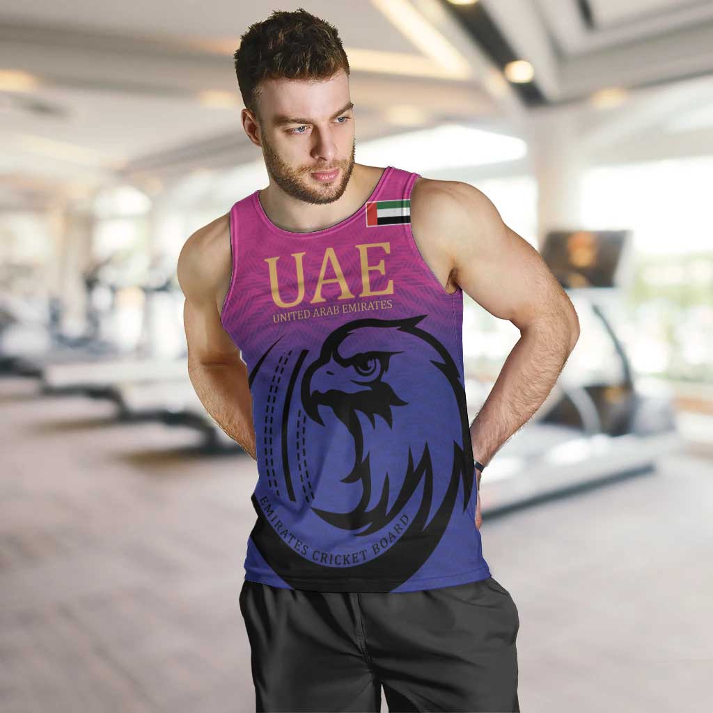 Custom UAE Cricket Men Tank Top United Arab Emirates Falcon Sporty Pattern - Wonder Print Shop