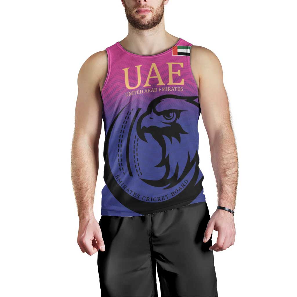 Custom UAE Cricket Men Tank Top United Arab Emirates Falcon Sporty Pattern - Wonder Print Shop