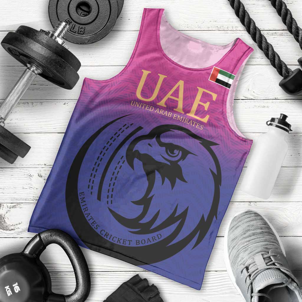 Custom UAE Cricket Men Tank Top United Arab Emirates Falcon Sporty Pattern - Wonder Print Shop