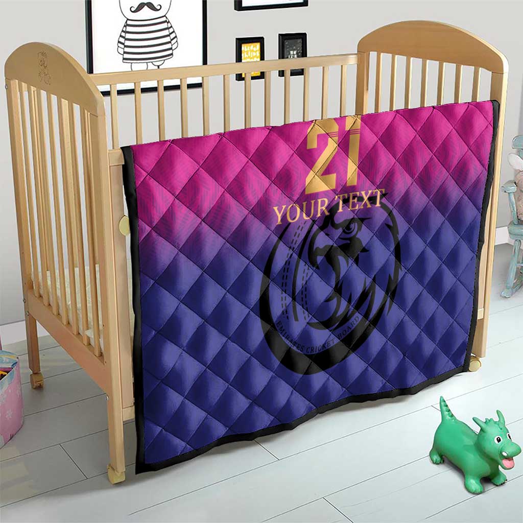 Custom UAE Cricket Quilt United Arab Emirates Falcon Sporty Pattern - Wonder Print Shop