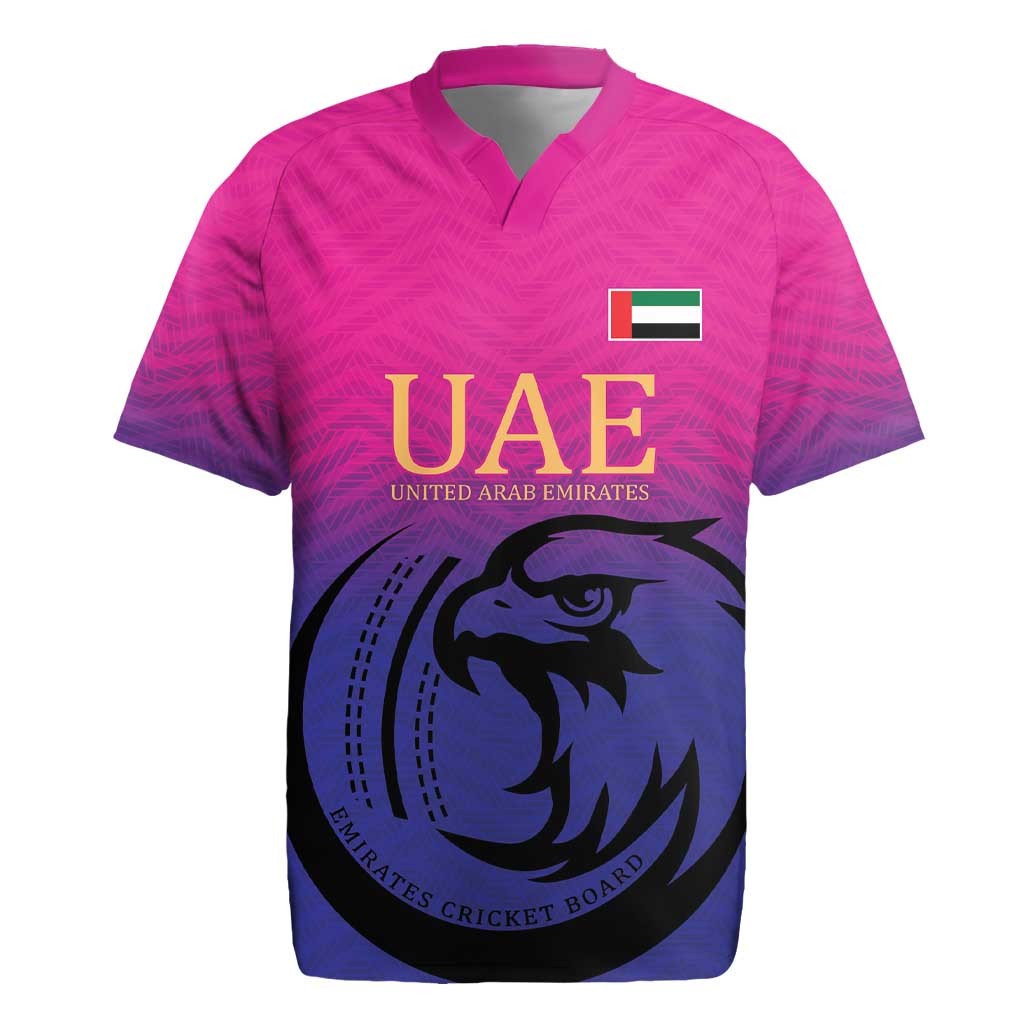 Custom UAE Cricket Rugby Jersey United Arab Emirates Falcon Sporty Pattern - Wonder Print Shop