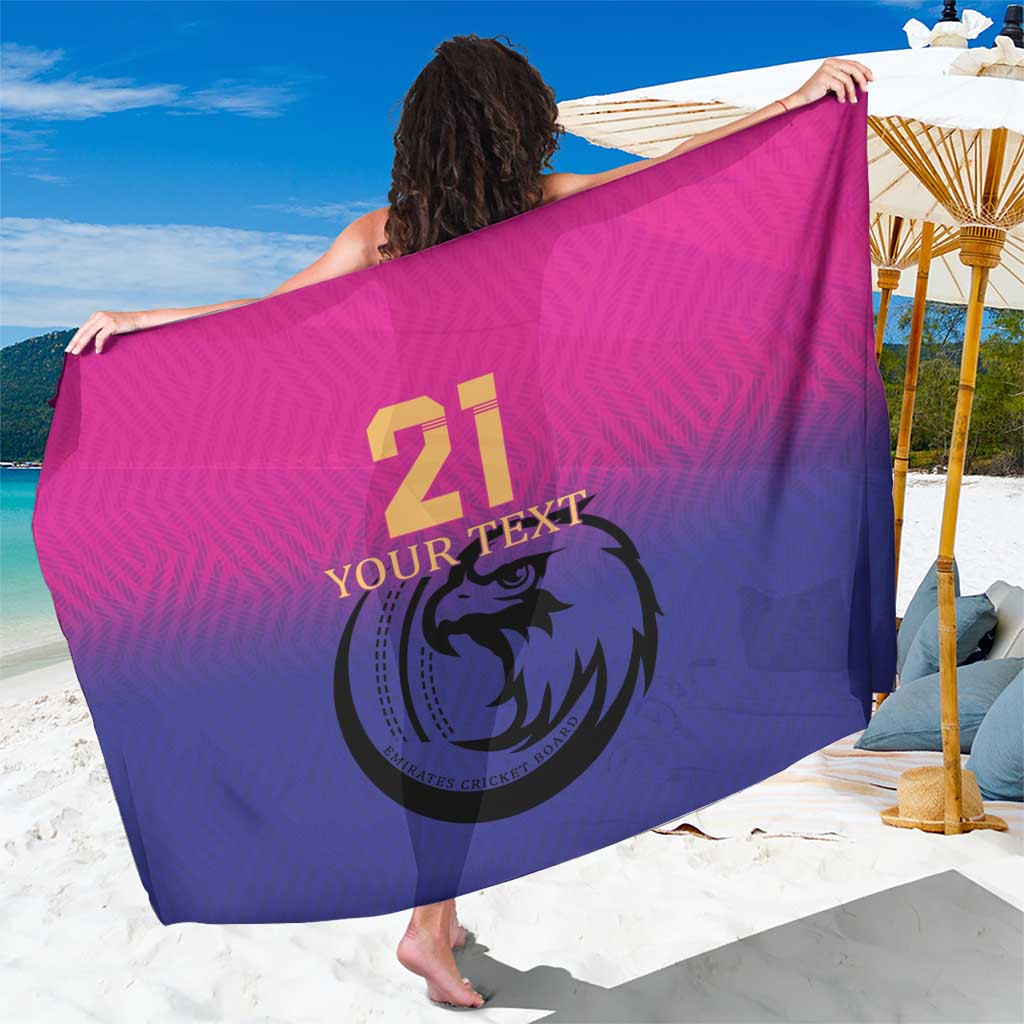 Custom UAE Cricket Sarong United Arab Emirates Falcon Sporty Pattern - Wonder Print Shop