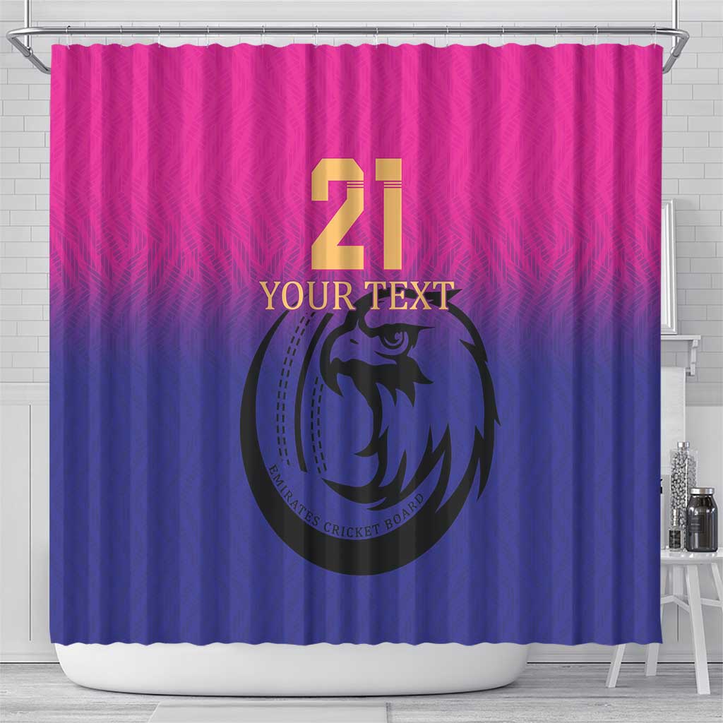 Custom UAE Cricket Shower Curtain United Arab Emirates Falcon Sporty Pattern LT9