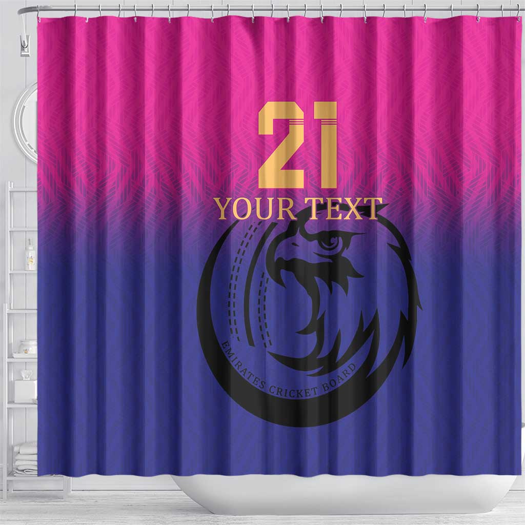 Custom UAE Cricket Shower Curtain United Arab Emirates Falcon Sporty Pattern LT9