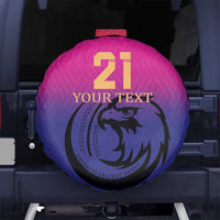 Custom UAE Cricket Spare Tire Cover United Arab Emirates Falcon Sporty Pattern - Wonder Print Shop