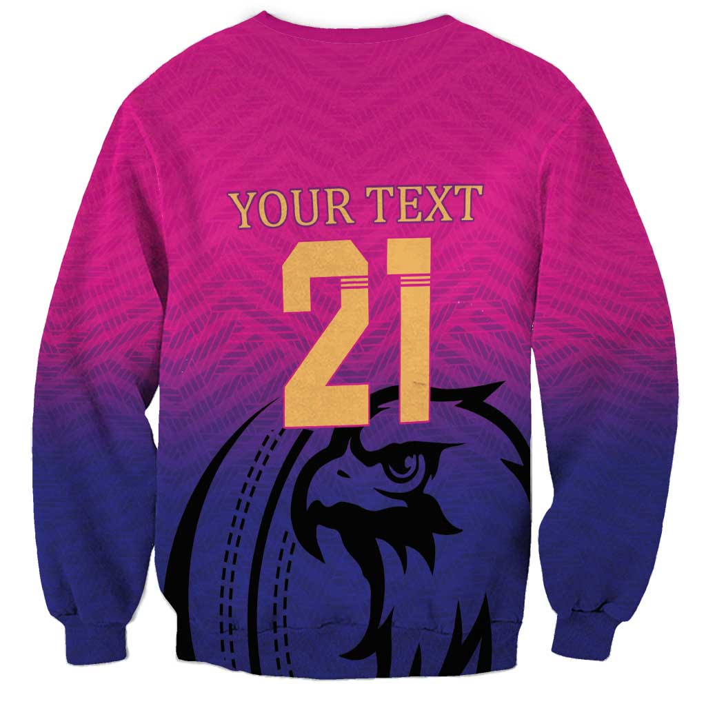 Custom UAE Cricket Sweatshirt United Arab Emirates Falcon Sporty Pattern - Wonder Print Shop