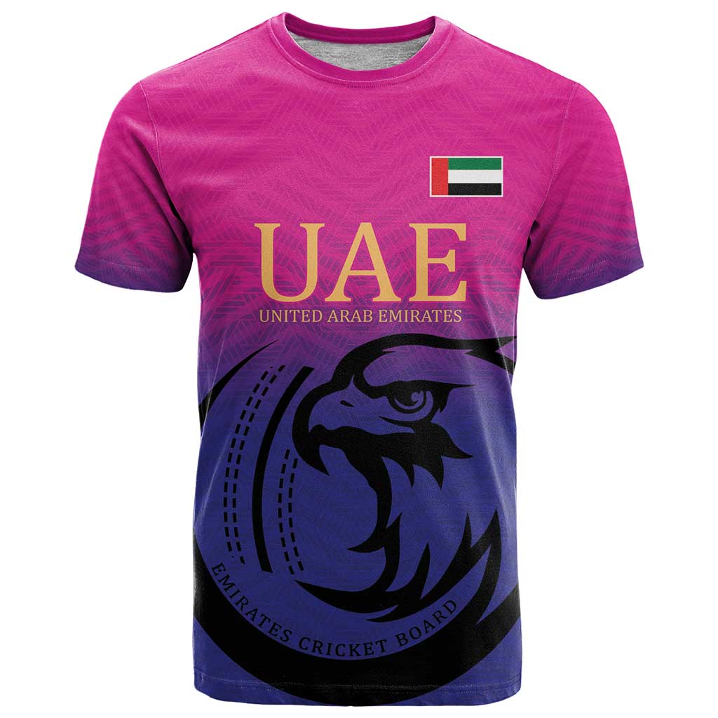 Custom UAE Cricket T Shirt United Arab Emirates Falcon Sporty Pattern - Wonder Print Shop