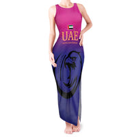 Custom UAE Cricket Tank Maxi Dress United Arab Emirates Falcon Sporty Pattern - Wonder Print Shop
