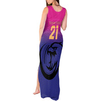 Custom UAE Cricket Tank Maxi Dress United Arab Emirates Falcon Sporty Pattern - Wonder Print Shop
